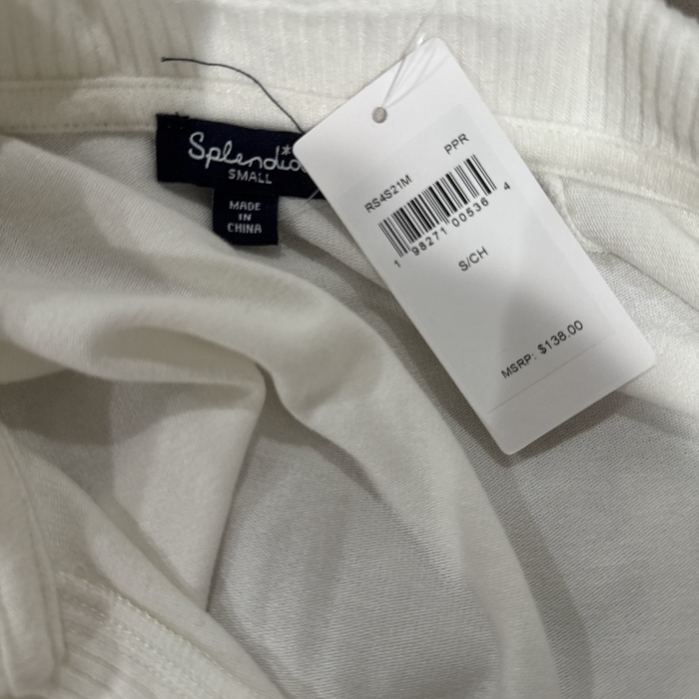 Splendid Cream Short Sleeve Collared Tee - Picture 3 of 3